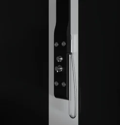 Colonne de douche hydromassage en ABS verni en poudre noir mat