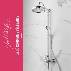 Colonne de douche JACOB DELAFON Cléo 1889 Chrome + nettoyant Briochin