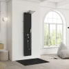 Colonne de douche KINEDO AQUAWALL PIETRA couleur noir équipée thermostatique colonne de douche