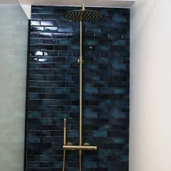 Colonne de douche mécanique, doré, Essebagno Luisa 250