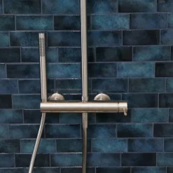 Colonne de douche mécanique façon inox Essebagno Luisa