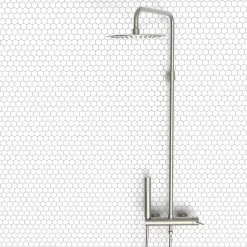 Colonne de douche mécanique façon inox Essebagno Luisa