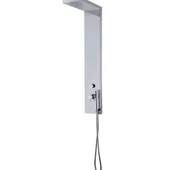 Colonne de douche mécanique avec douchette et flexible, aluminium chromé, Essebagno Essekadra