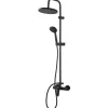 Colonne de douche mécanique noire GoodHome Cavally