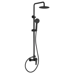 Colonne de douche mécanique avec barre extensible SKY BATH noir mat série NATURE