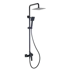 Colonne de douche mécanique avec barre extensible SKY BATH noir cristal PVD série INFINITE