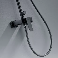 Colonne de douche mécanique avec barre extensible SKY BATH noir cristal PVD série INFINITE