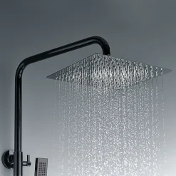 Colonne de douche mécanique avec barre extensible SKY BATH noir cristal PVD série INFINITE