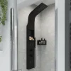 Colonne de douche mécanique hydromassante, noir mat, GoodHome Layra