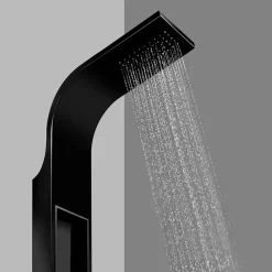 Colonne de douche mécanique hydromassante, noir mat, GoodHome Layra