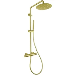 Colonne de douche mécanique avec barre extensible SKY BATH or brossé PVD série DIAMOND