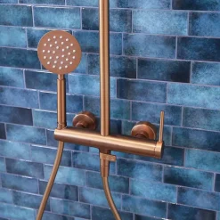 Colonne de douche mécanique cuivre brossé 250 Essebagno Lollipop II