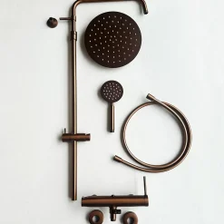Colonne de douche mécanique cuivre brossé 250 Essebagno Lollipop II