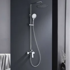 Colonne de douche mécanique avec barre extensible SKY BATH chromé série GLORY