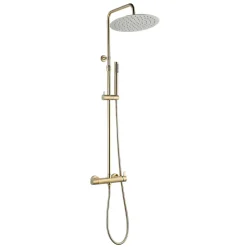 Colonne de douche mécanique or brossé 300 Essebagno Delice II