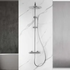 Colonne de douche mécanique avec barre extensible SKY BATH chromé série DIAMOND
