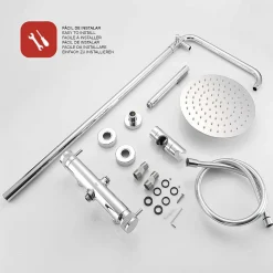 Colonne de douche mécanique avec barre extensible SKY BATH chromé série DIAMOND