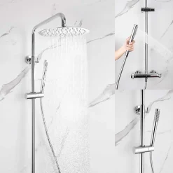 Colonne de douche mécanique avec barre extensible SKY BATH chromé série DIAMOND