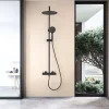 Colonne de douche mécanique avec barre extensible SKY BATH noir cristal PVD série PROMISE