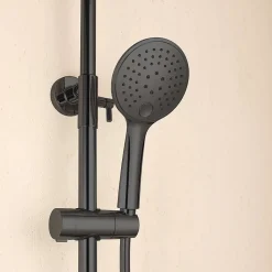 Colonne de douche mécanique avec barre extensible SKY BATH noir cristal PVD série PROMISE