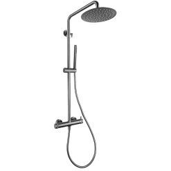 Colonne de douche mécanique avec barre extensible SKY BATH gris mat PVD série DIAMOND