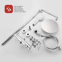 Colonne de douche mécanique avec barre extensible SKY BATH chromé série PROMISE