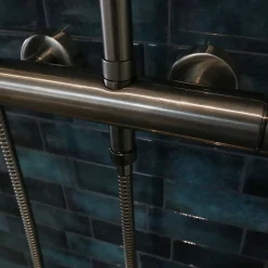 Colonne de douche mécanique, gun metal, Essebagno Esserondo