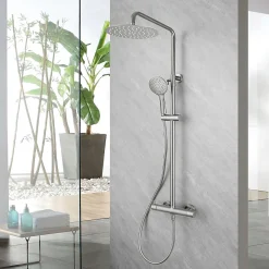 Colonne de douche mécanique avec barre extensible SKY BATH nickel brossé PVD série PROMISE