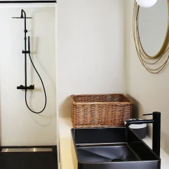 Colonne de douche mécanique noire 300 Essebagno Delice II