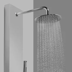 Colonne de douche mécanique hydromassante, gris, GoodHome Tanvia