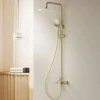 Colonne de douche mécanique avec barre extensible SKY BATH or brossé PVD série GLORY