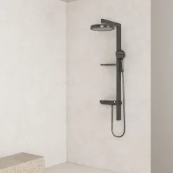 Colonne de douche moderne multifonction gris métallisé - DILECI