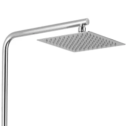 Colonne de douche monocommande carrée SIX, 79-125 cm, finition chrome poli, en laiton Kibath