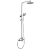 Colonne de douche monocommande ronde SIX, 79-125 cm, finition chrome poli, en laiton Kibath