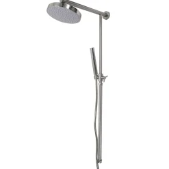 Colonne de douche nickel combiné pommeau et douchette reglable Sans robinet