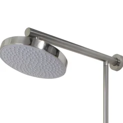 Colonne de douche nickel combiné pommeau et douchette reglable Sans robinet
