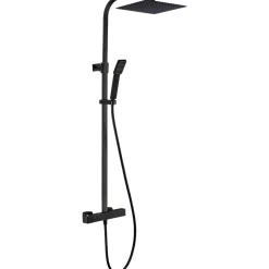 Colonne de douche noire avec thermostatique 300 Essebagno Quartos