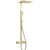 Colonne de douche or brossé avec thermostatique 300 Essebagno Quartos