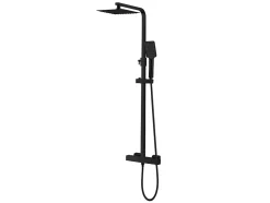 COLONNE DE DOUCHE PONT EN ACIER NOIR MAT, THERMOSTATIQUE