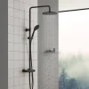 Colonne de Douche Robinetterie Thermostatique , CECIPA MAX Ensemble de Douche Chrome avec pommeau + Douchette 4 jets