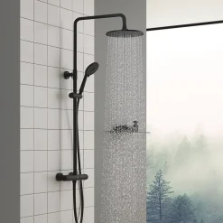 Colonne de Douche Robinetterie Thermostatique , CECIPA MAX Ensemble de Douche Chrome avec pommeau + Douchette 4 jets