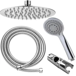 Colonne de douche ronde monocommande TOR, 83-126 cm, finition chrome poli, en laiton Kibath