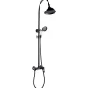 Colonne de douche rétro noir vieilli mitigeur mécanique Essebagno Leeds