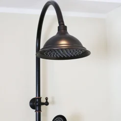 Colonne de douche rétro noir vieilli mitigeur mécanique Essebagno Leeds