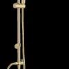 Colonne de douche sans robinetterie avec douchette + pomme de tête + barre réglable + flexible, doré, Wenko Young Line