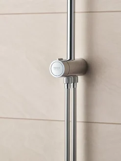 Colonne de douche sans robinetterie avec pommeau + douchette 1 jet + flexible + barre réglable Grohe Vitalio Start 250 Cube