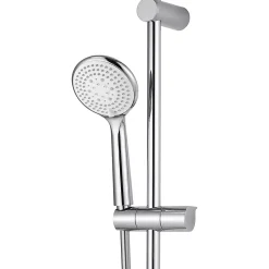 Colonne de douche sans robinetterie avec pommeau + douchette 3 jets + flexible + barre réglable chrome GoodHome Cavally