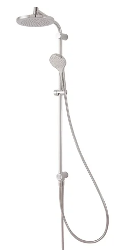 Colonne de douche sans robinetterie avec douchette 3 jets + flexible + barre réglable, chrome, Hansgrohe Reno 220 surface