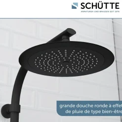 Colonne de douche Schütte MADURA FRESH noir mat