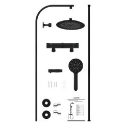 Colonne de douche Schütte MADURA FRESH noir mat